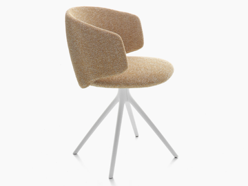 UNIVERSAL COLLECTION - Swivel upholstered trestle-based fabric chair by MDF Italia - view 2
